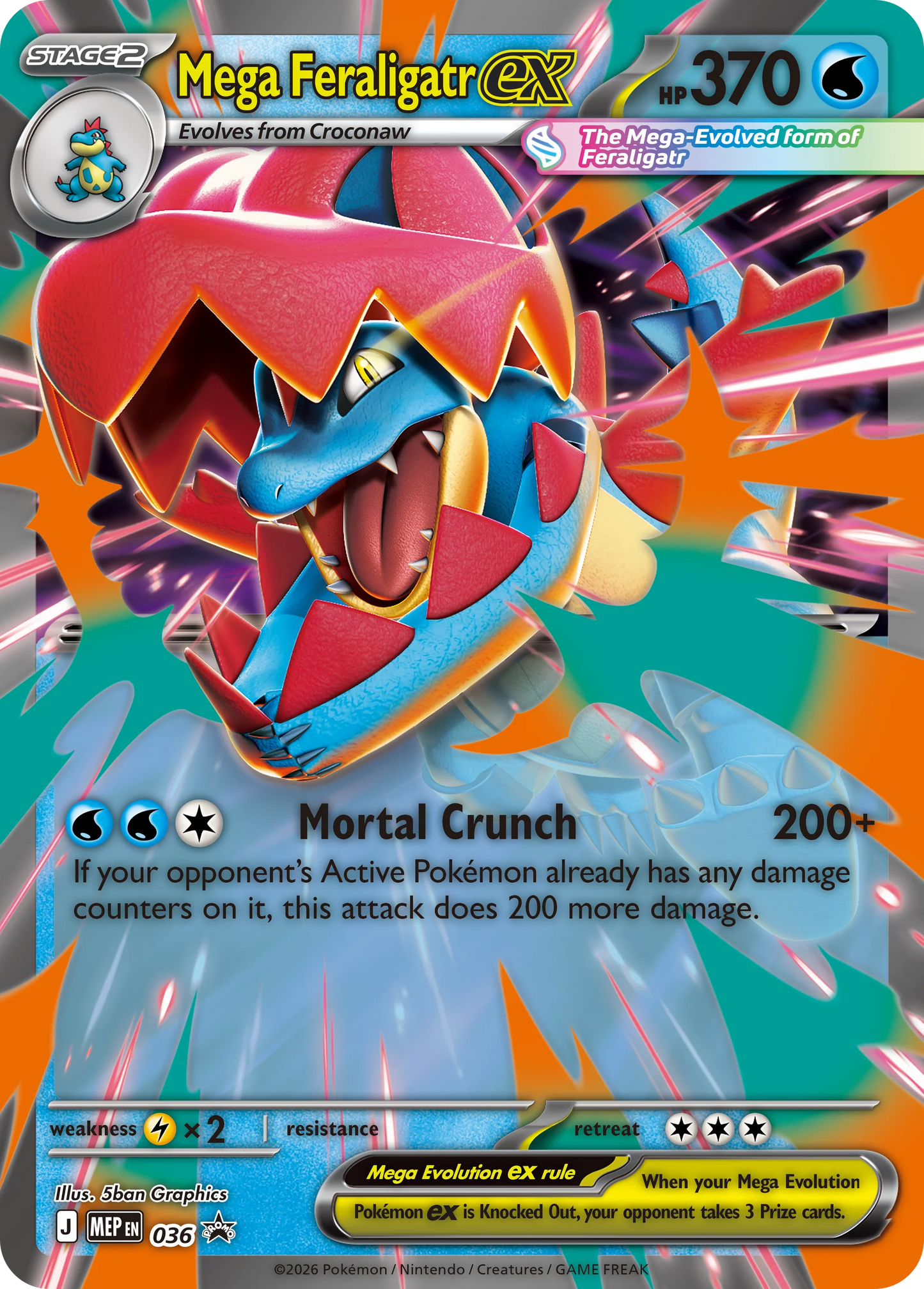 Pokémon TCG: Mega Evolution—Ascended Heroes (modelo al azar) Mega Meganium ex Box - Mega Emboar ex Box - Mega Feraligatr ex Box - Ingles - Cherisaur Store