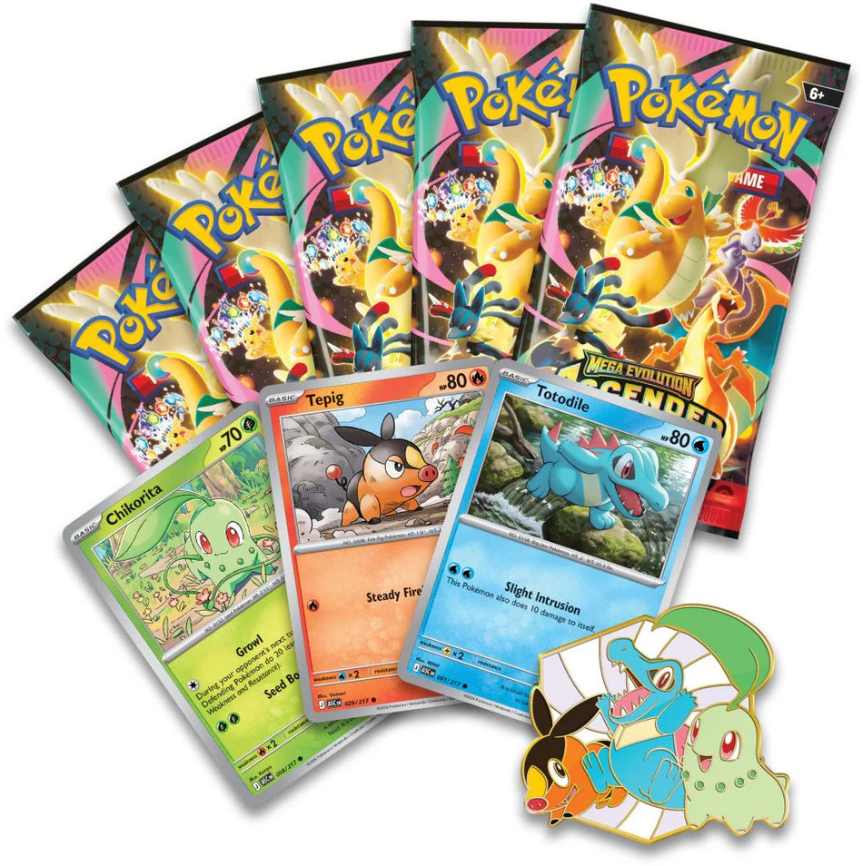 Pokémon TCG: Mega Evolution—Ascended Heroes First Partners Deluxe Pin Collection - Ingles - Cherisaur Store