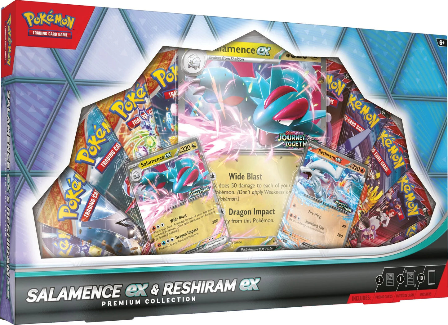 Pokémon TCG: Scarlet & Violet - Salamance EX & Reshiram EX - Premium Collection - Inglés - Cherisaur Store