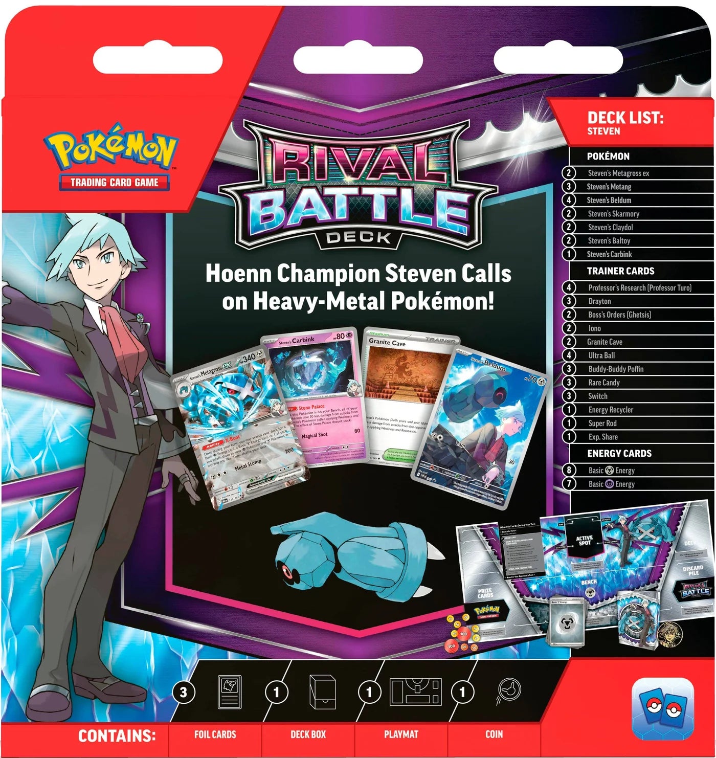 Pokémon TCG: Scarlet & Violet - Rivals Battle Deck - Steven - Ingles - Cherisaur Store